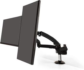 img 1 attached to 🖥️ Ergotech Dual Freedom Arm: Premium Dual Articulating Arm for Monitors up to 27'' - 100% Aluminum, High Weight Capacity, VESA Compatible - Metal Gray (Model: FDM-PC-G02)