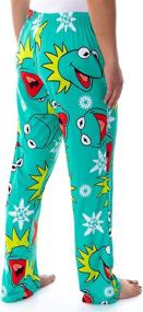 img 1 attached to Disney The Muppets Women's Kermit the Frog Head Print Sleep Lounge Pajama Pants