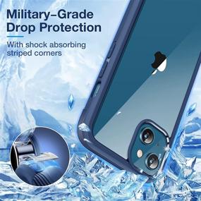 img 3 attached to 📱 Miracase iPhone 13 Case 6.1 inch 2021 - [Non-Yellowing] [Military Grade Drop Protection] Shockproof Slim Fit Phone Cover, Blue