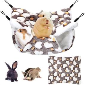 img 4 attached to Animals Hammock Pieces Cushions Hamster