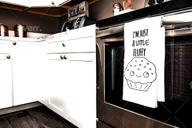 🤣 hilarious white terry cloth towel: a fluffy baking joke - perfect housewarming gift! logo