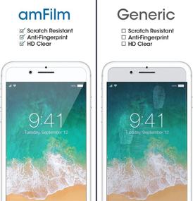 img 1 attached to Защитная пленка из закаленного стекла amFilm (2 шт.) для iPhone 8, 7, 6S, 6 - дисплей 4,7 дюйма.