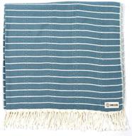 🏖️ sand cloud turkish towel - peshtemal cotton - the gocek (denim) - ideal for beach or cozy blanket use logo