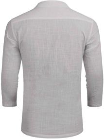 img 1 attached to Spice up your wardrobe with the Zwirelz Cotton Henley Sleeve T Shirt