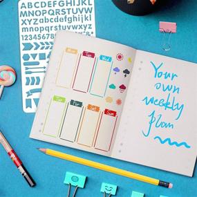 img 3 attached to 📔 DoreenBow 20PCS Journal Stencil Planner Set: Create Calendars, Numbers, Letters, Lists, and DIY Journal Notebook Scrapbook Diary Effortlessly