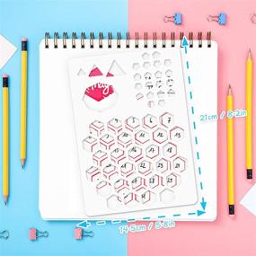 img 1 attached to 📔 DoreenBow 20PCS Journal Stencil Planner Set: Create Calendars, Numbers, Letters, Lists, and DIY Journal Notebook Scrapbook Diary Effortlessly