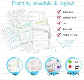 img 2 attached to 📔 DoreenBow 20PCS Journal Stencil Planner Set: Create Calendars, Numbers, Letters, Lists, and DIY Journal Notebook Scrapbook Diary Effortlessly