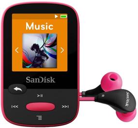 img 1 attached to SanDisk 8GB Clip Sport MP3 Player in Pink: LCD Screen, FM Radio, SDMX24-008G-G46P