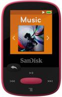 sandisk 8gb clip sport mp3 player in pink: lcd screen, fm radio, sdmx24-008g-g46p logo