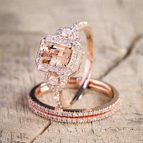 img 1 attached to LVSHI Gorgeous Morganite Engagement Jewelry