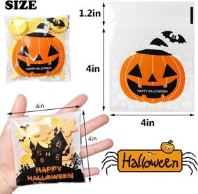 img 3 attached to HADDIY Halloween Small Cellophane Candy Bags - 300 Count | Self-Adhesive Clear Treat Bags for Kids Halloween Party Favors and Gift Packing