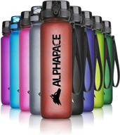 🚰 alphapace leak-proof water bottle - bpa free - ideal for school, work, travel, running, cycling, hiking - tritan plastic drinks bottle (22oz/32oz/50oz) логотип