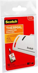 img 3 attached to 📦 Scotch Thermal Laminating Pouches TP5852-100: Professional Quality, 5 Mil Thick for Extra Protection, Ideal for ID Badges, 2.4 x 4.2-Inches, 100-Pouches