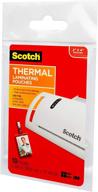 📦 scotch thermal laminating pouches tp5852-100: professional quality, 5 mil thick for extra protection, ideal for id badges, 2.4 x 4.2-inches, 100-pouches logo