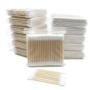 🌿 biodegradable cotton swabs with wooden sticks - pack of 1200 eco-friendly cotton buds logo