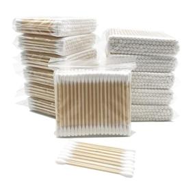 img 4 attached to 🌿 Biodegradable Cotton Swabs with Wooden Sticks - Pack of 1200 Eco-Friendly Cotton Buds