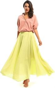 img 1 attached to OCHENTA Womens Bohemian Elastic Flowing Women's Clothing and Skirts