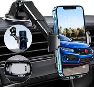 📱 humixx car phone holder mount - racing grade stability, universal hands-free suction cup for car dashboard windshield air vent - grey, fits all phones & carsiphone samsung logo