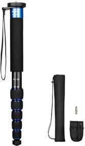 img 4 attached to 📸 Koolehaoda K-266 Blue: Compact 6-Section Monopod for Travel Photography, Load Capacity 10kg/22lbs, 15-inch Foldable Aluminum Alloy Unipod Stick