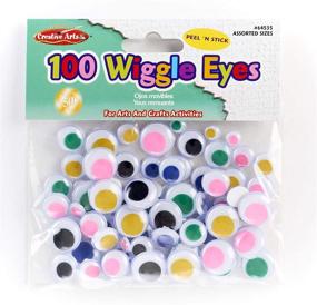 img 1 attached to Charles Leonard Wiggle Eyes, Peel and Stick, Assorted Colors and Sizes, 100/Bag - Creative Arts Supplies