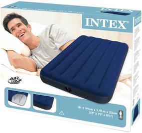 img 1 attached to 🛏️ Intex Classic Downy Air Bed in Royal Blue, 191 cm x 99 cm x 22 cm - Enhanced SEO-friendly Product Title