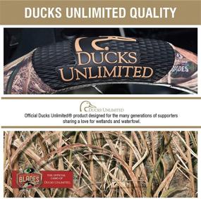 img 3 attached to 🦆 Ducks Unlimited Black/Shadow Grass Blades Camo Steering Wheel Cover for Hunting & Shooting - Single Piece