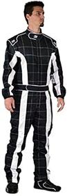 img 1 attached to 🔥 K1 Race Gear 20-TRI-NW-XL Black/White X-Large Single Layer Triumph PROBAN Cotton SFI Rated Fire Suit - Optimal Protection for Racing Enthusiasts