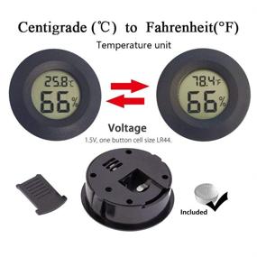 img 1 attached to 🌡️ JEDEW 2-Pack Mini Hygrometer Thermometer: Ultimate Digital LCD Monitor for Indoor/Outdoor Humidity Meter, Temperature Control in Humidifiers, Dehumidifiers, Greenhouses, Reptile Habitats, Plants, and Humidors - Fahrenheit(℉) or Celsius(℃)