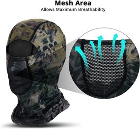 img 3 attached to 🏔️ Extreme ChillKap Ski Balaclava Face Mask - Lightweight UV Protection Hood Mask