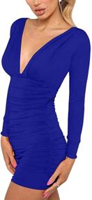 img 2 attached to 👗 GOBLES Women's Bodycon Cocktail Sleeve Dress - Optimized Women's Clothing for Dresses