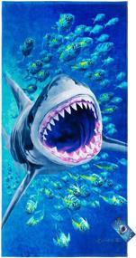 img 3 attached to Extreme Shark Beach Towel Cotton
