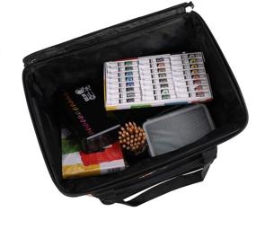 img 3 attached to 🎨 Ultimate Art & Crafts Organizer Bag: Large Padded Tote with Adjustable Shoulder Strap for Brushes, Markers, Sketchbooks, and More!