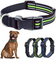 aoche reflective dog collar: adjustable safety nylon pet collar with heavy duty d-ring for dogs & cats logo