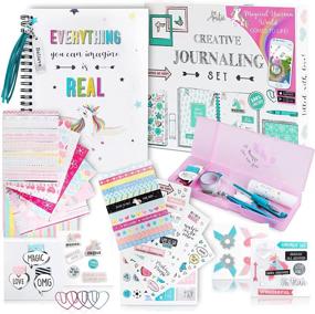 img 4 attached to 🦄 Girls' Unicorn Journaling Set: DIY Scrapbook Kit with Augmented Reality Experience - Includes Scrapbooking Supplies (STEM Toys) - Multi-functional Kids Planner, Organizer, Diary, and Craft Kits