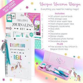 img 2 attached to 🦄 Girls' Unicorn Journaling Set: DIY Scrapbook Kit with Augmented Reality Experience - Includes Scrapbooking Supplies (STEM Toys) - Multi-functional Kids Planner, Organizer, Diary, and Craft Kits