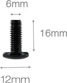 img 3 attached to 🔩 Lancher 60-Pack Black Cage Nuts and Screws for Server Rack Mounts - M6 x 16mm - 1U, 2U, 6U, 12U Cabinets and Shelves