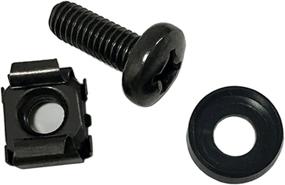 img 4 attached to 🔩 Lancher 60-Pack Black Cage Nuts and Screws for Server Rack Mounts - M6 x 16mm - 1U, 2U, 6U, 12U Cabinets and Shelves