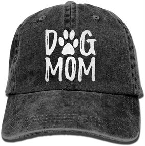 img 4 attached to 🧢 Splash Brothers Customized Unisex Dog Mom Vintage Jeans Adjustable Baseball Cap: Stylish Cotton Denim Dad Hat