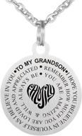 🐶 cradiabh family friend dog tag necklace for grandsons - stainless steel waterproof chains, birthday gift necklace logo