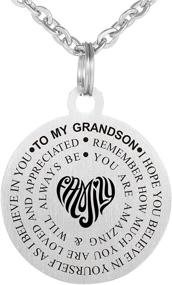 img 4 attached to 🐶 CraDiabh Family Friend Dog Tag Necklace for Grandsons - Stainless Steel Waterproof Chains, Birthday Gift Necklace