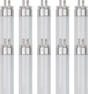 💡 pack of 10 sunlite f4t5/bl 4-watt t5 linear fluorescent light bulbs with mini bi pin base, black light логотип