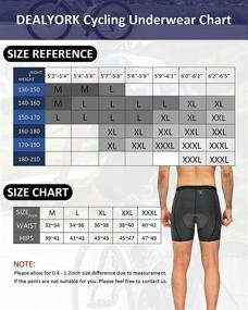 img 1 attached to 🚴 DEALYORK Men's Padded Bike Underwear Cycling Shorts - 3D Padding for MTB Liner, Mountain Underpants for Cycle Riding Biker