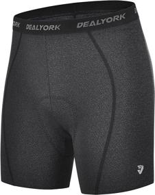 img 3 attached to 🚴 DEALYORK Men's Padded Bike Underwear Cycling Shorts - 3D Padding for MTB Liner, Mountain Underpants for Cycle Riding Biker