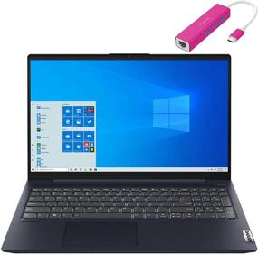 img 4 attached to Lenovo IdeaPad 5 15 15.6-дюймовый ноутбук с сенсорным FHD экраном, Intel Core i7 1165G7 до 💻 4.7 ГГц, 12 ГБ оперативной памяти DDR4, 2 ТБ накопитель PCIe SSD, подсветка клавиатуры, считыватель отпечатков пальцев, синий, Windows 10, iPuzzle Type-C HUB