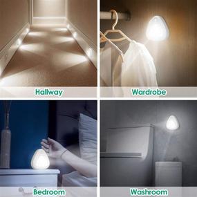 img 3 attached to 💡 URPOWER Indoor Motion Sensor Light, 60LM LED Closet Lights - Battery Operated Under-Cabinet Lighting - Stick-Anywhere Wireless Night Lights for Hallway, Stairs, Entrance (3 Pack, Cool White)