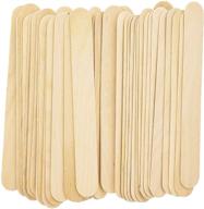 🌲 premium natural wood jumbo craft sticks - 200 pieces, ideal for building, mixing, and crafting projects, size 6 x 3/4 logo