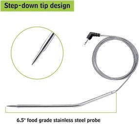 img 2 attached to 🌡️ ThermoPro Official Stainless Steel Probe Replacement for TP06S, TP07, TP09, TP16, TP16S - High-Quality Stainless Meat Probe