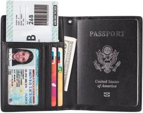 img 3 attached to Passport Wallet Holder Window Blocking Travel Accessories