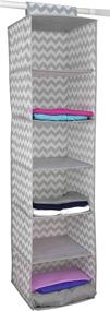 img 4 attached to 🏠 Efficiently Organize Your Home with the Home Basics Chevron Collection Storage and Organization (6 Shelf Closet Organizer)