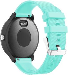 img 2 attached to 📱 Junboer 20mm Quick Release Silicone Replacement Strap for Garmin Vivoactive 3/Forerunner 645/Galaxy Active 2 40 44mm + More